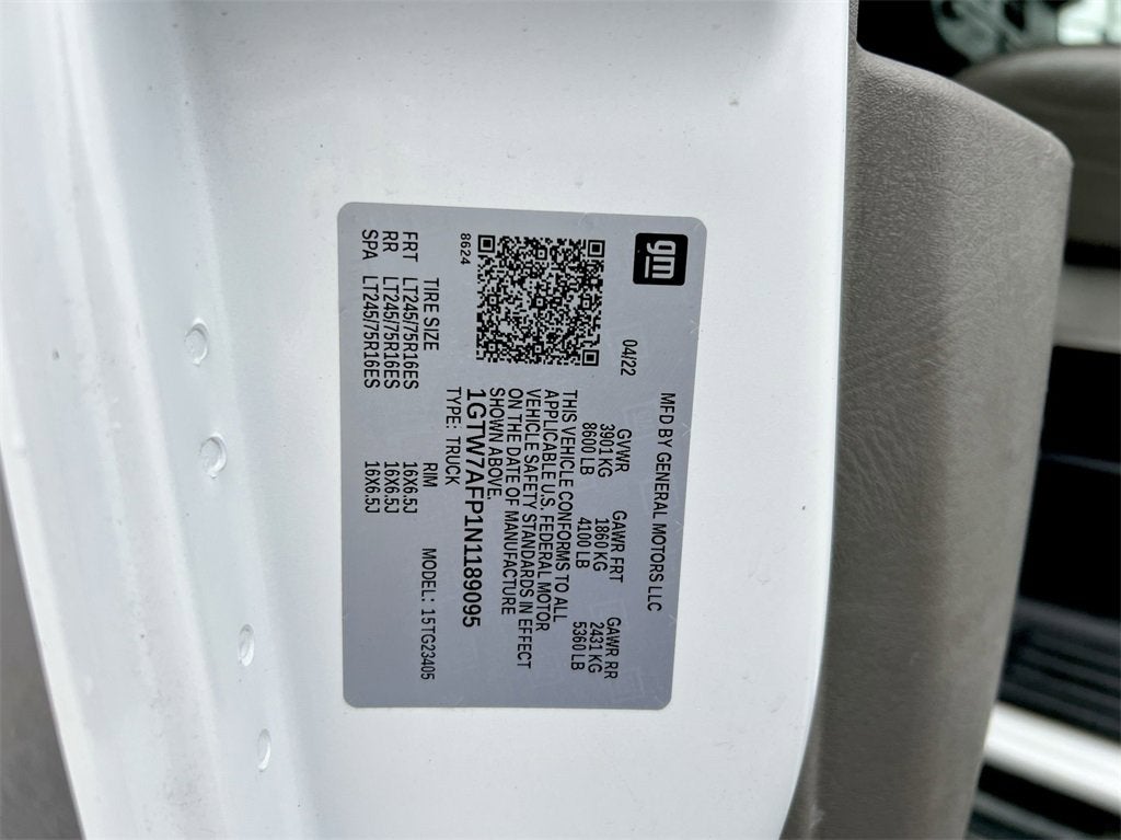 2022 GMC Savana Cargo 2500 Work Van