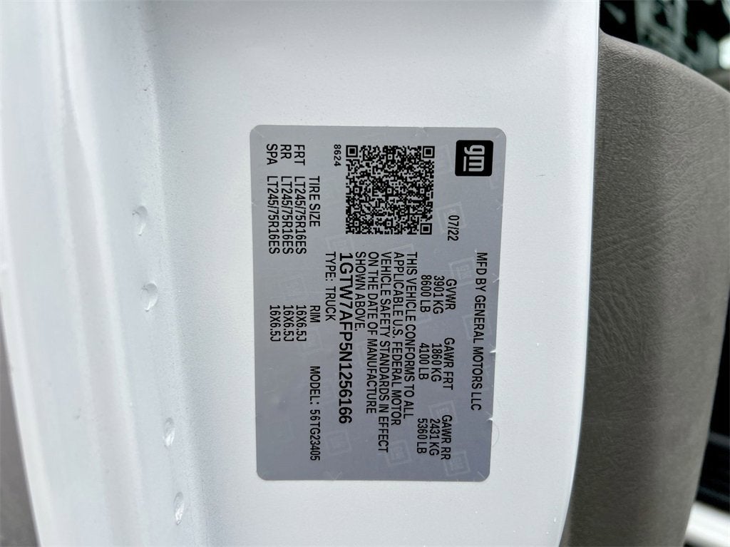 2022 GMC Savana Cargo 2500 Work Van