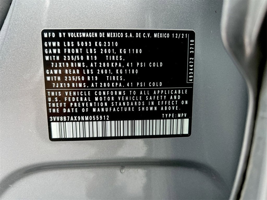 2022 Volkswagen Tiguan 2.0T SE R-Line Black