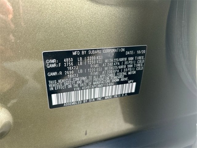 2021 Subaru Outback Touring