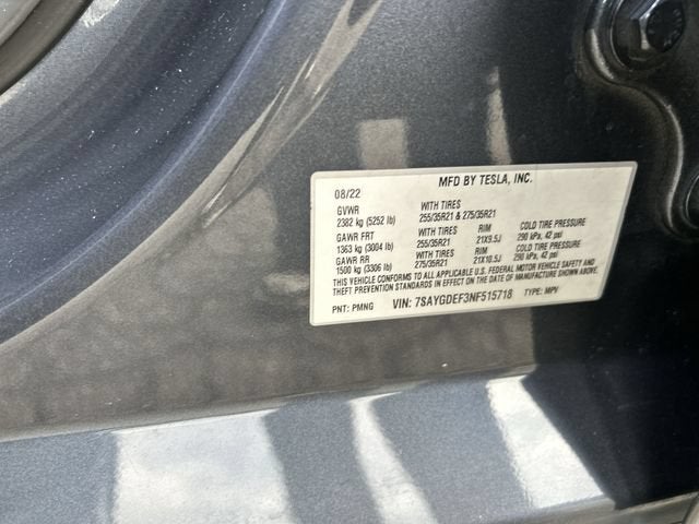 2022 Tesla Model Y Performance Dual Motor All-Wheel Drive