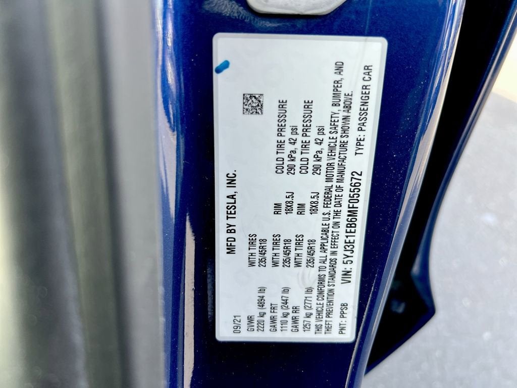 2021 Tesla Model 3 Long Range