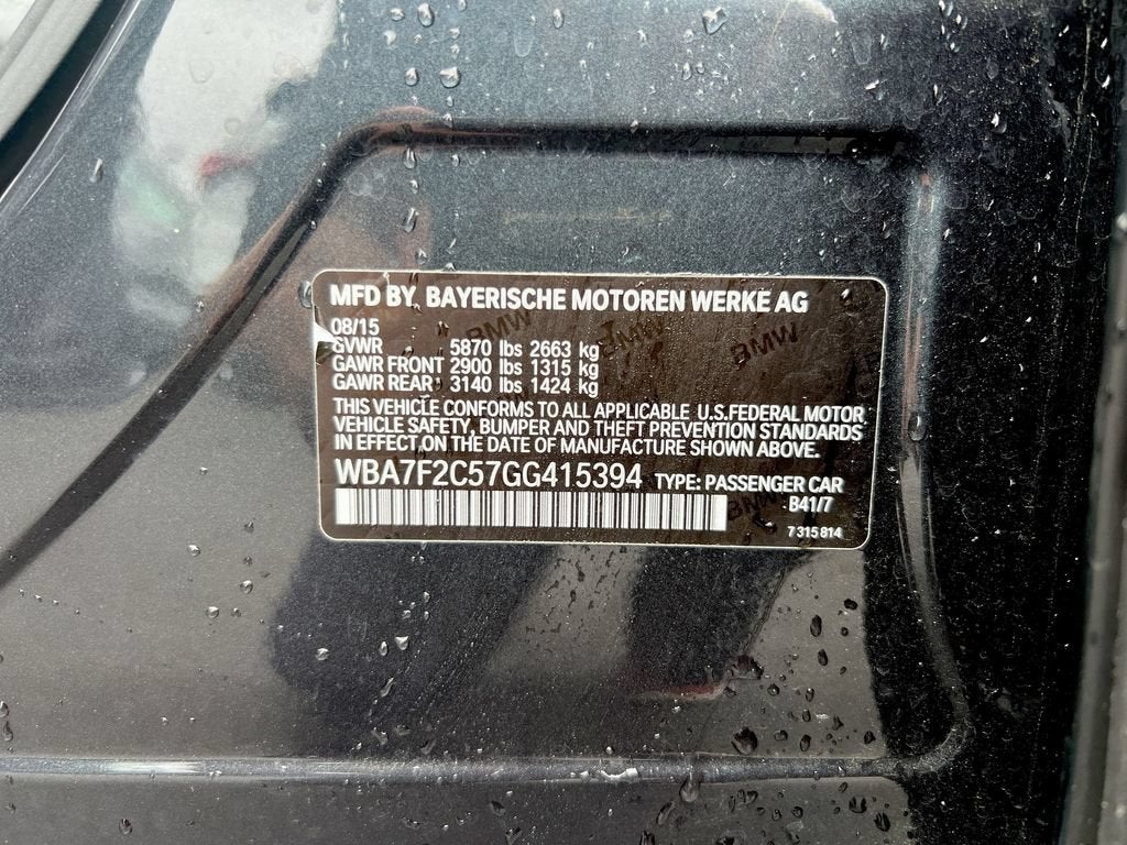 2016 BMW 750i xDrive