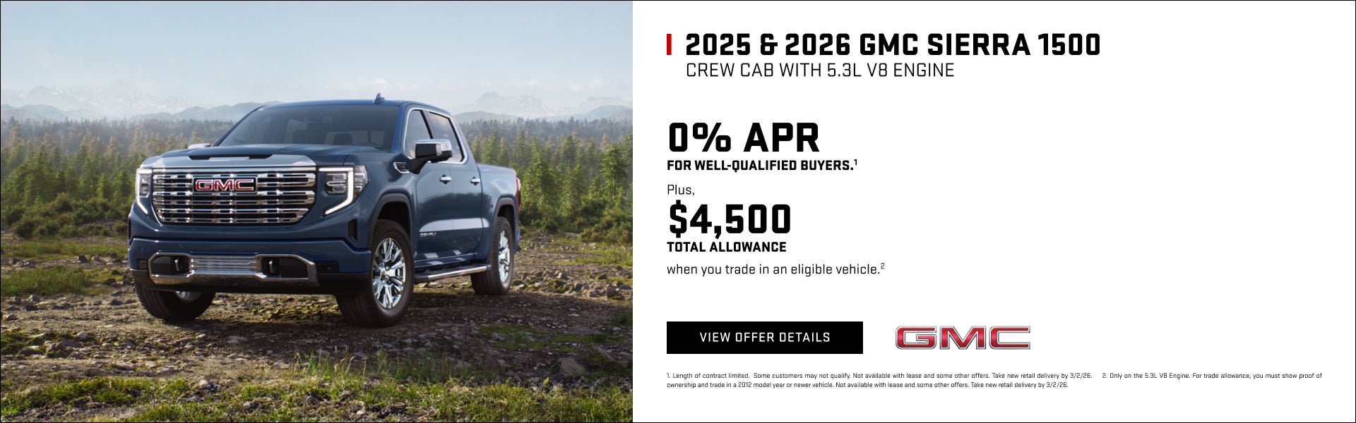 0% APR for well-qualified buyers.1

Plus, $4,500 Total Allowance when you trade in an eligible ve...